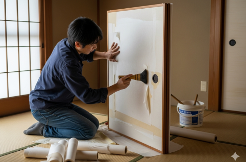 襖張替え