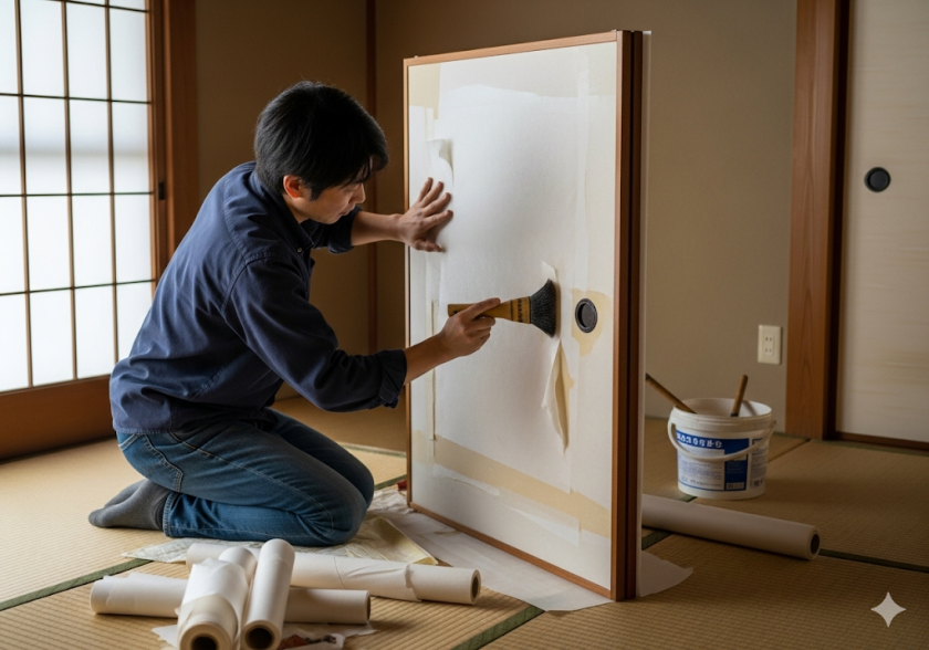 襖張替え