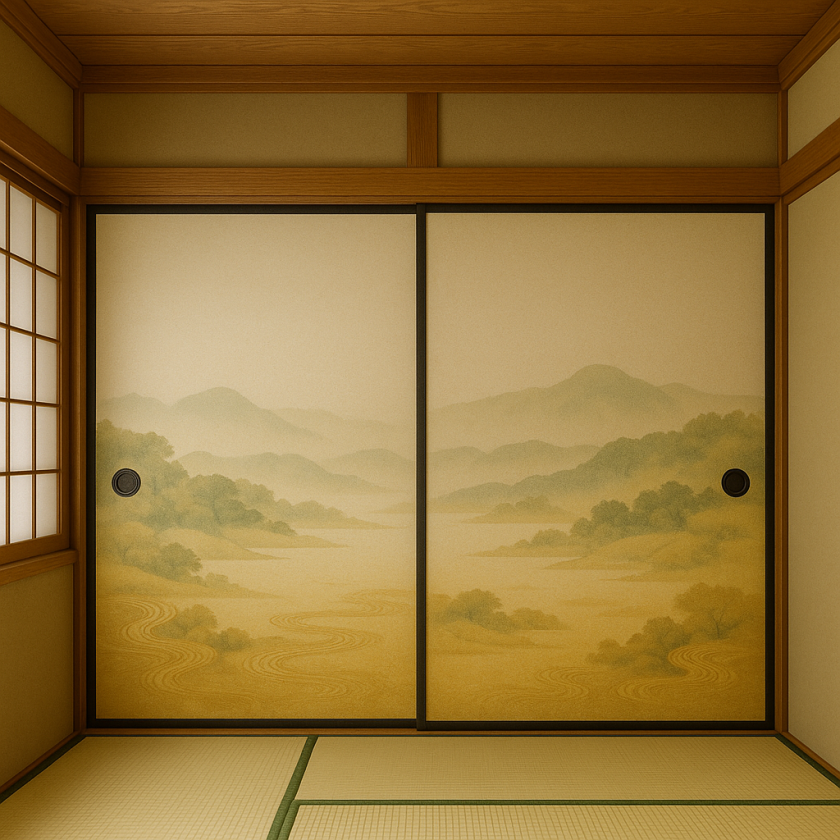 襖張り替え