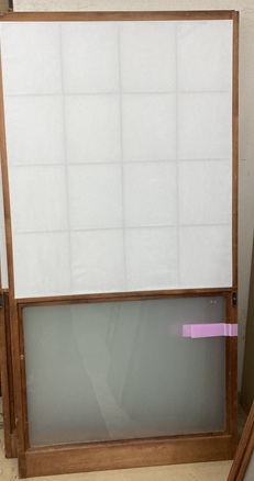 玉村町樋越の雪見障子張り替え後